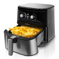 Encci Air Fryer - 5.5L Mechanical Air Fryer - Hot Air Fryer Oil Free Cooker, Manual Control, Healthy Cooking, Roast, Bake, Grill, Easy to Clean, Black