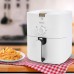 Encci Air Fryer - 4.2 Liter White Compact Air Fryer - Small Size Air Fryer, Perfect for Singles, Oil Free Cooker, Healthy Cooking, Easy to Clean, Digital Display