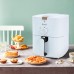 Encci Air Fryer - 4.2 Liter White Compact Air Fryer - Small Size Air Fryer, Perfect for Singles, Oil Free Cooker, Healthy Cooking, Easy to Clean, Digital Display