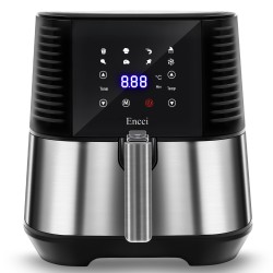 Encci 5.5 Liter Air Fryer - LED Digital Touch Screen Hot Air Fryer Oil Free Cooker - Electric Airfryer Oven with 7 Presets - Healthy Cooking, Roast, Bake, Grill - Easy Clean