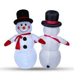 Encci Inflatable Snowman - Christmas Inflatable with LED Lighting - Blow Up Snowman Decoration for Outdoor Indoor Yard Garden - Festive Holiday Decor, Easy Setup