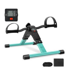 Encci Folding Pedal Exerciser - Arm and Leg Exercise Pedaler - Portable Under Desk Bike for Seniors, Home Workout, Office Fitness, Rehabilitation - Adjustable Resistance