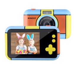 Encci D7 Kids Camera - 32GB Child Camera Digital Video Camera with high Megapixels 28MP- Shockproof Toddler Camera with Games & Cute Stickers - Perfect Gift for Boys & Girls