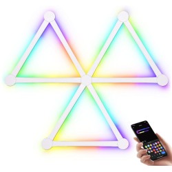 Encci LED Lights - RGB Smart Doodle Interlocking Lights - Modular Touch Sensitive Lights, DIY Wall Decor, Color Changing, APP Control, Creative Lighting for Gaming Room
