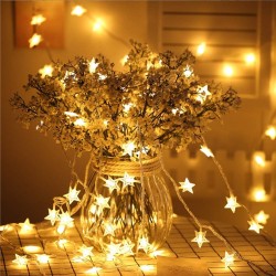 Encci 100 LED Star String Lights, Fairy String Lights Waterproof, Extendable for Indoor, Outdoor, Wedding Party, Christmas Tree, New Year, Ramadan, Garden Decoration