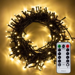 Encci 200 LED Fairy Lights - String Lights Waterproof  - Decorative Twinkle Lights for Bedroom, Patio, Garden, Christmas, Wedding, Party, Outdoor/Indoor - Warm White