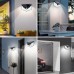 Encci Solar Lights - 220 LED Solar Outdoor Wall Lights with Motion Sensor - Waterproof Security Lights for Garden, Patio, Yard, Energy Saving, Easy Installation