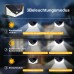 Encci Solar Lights - 220 LED Solar Outdoor Wall Lights with Motion Sensor - Waterproof Security Lights for Garden, Patio, Yard, Energy Saving, Easy Installation