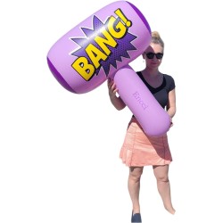 Encci Jumbo Bang Mallet Inflate (36") Pink, Blue, Purple and Green Colors Available. Inflatable Big Bopper Hammer for Play Fights for Kids and Adults